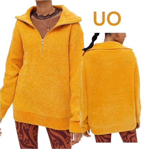 Urban Outfitters Chenille Y2K Half Zip pullover - Picture 1 of 8